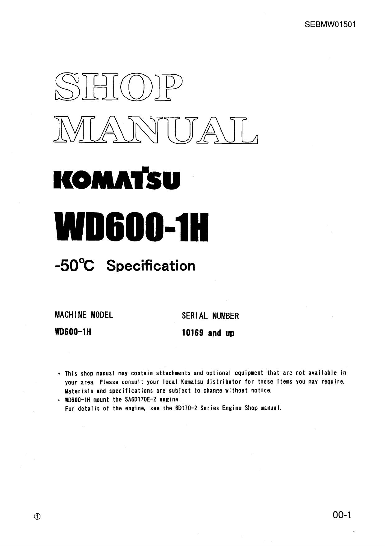WD600-1H Shop Manual